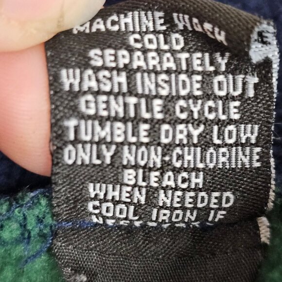 Christmas Holiday Joy Winter Warm Plush Soft Green Blue Snowman Print Sweater L - Picture 10 of 11